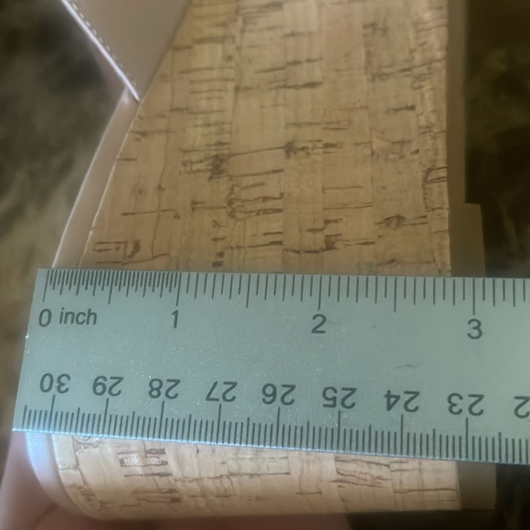 Wedge Sandals tan pale blush crisscross leather - Picture 10 of 11